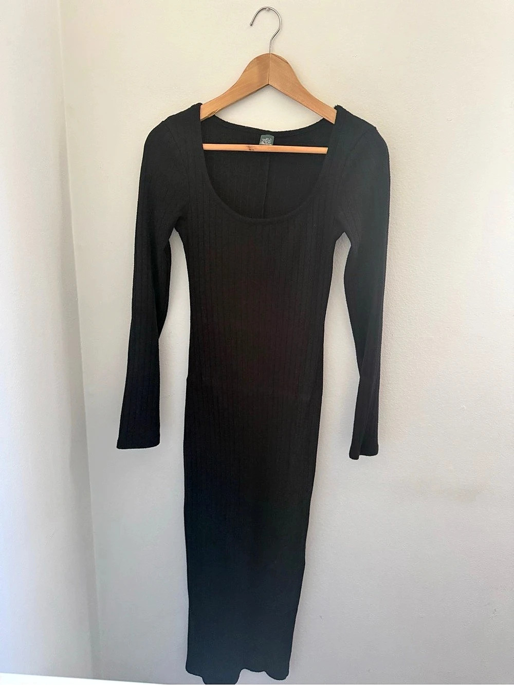 Wild Fable Ribbed Midi Dress in Black Size Small Like New